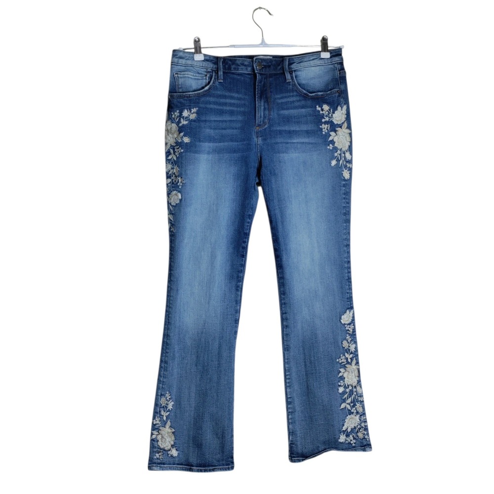 Driftwood Kelly Embroidered Floral Bootcut Jeans Medium Wash W31 Boho